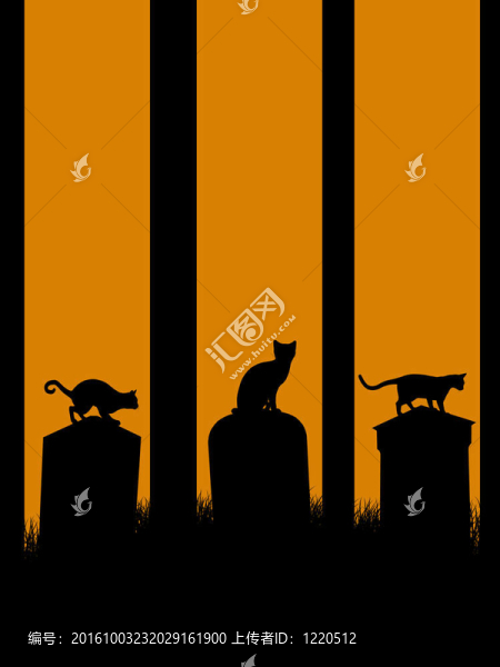 萬(wàn)圣節(jié)插畫(huà)剪影