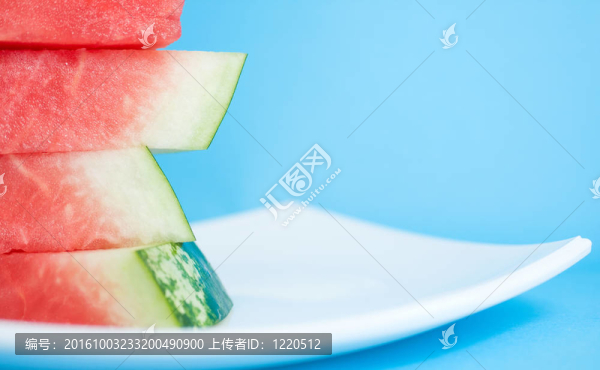 西瓜新鮮切片。