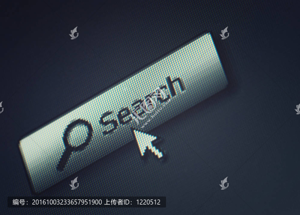 界面計算機搜索按鈕和箭頭鼠標光標的關閉