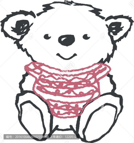 可愛的小熊插畫