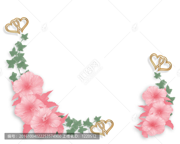 粉紅色的芙蓉的婚禮或聚會(huì)的邀請(qǐng)