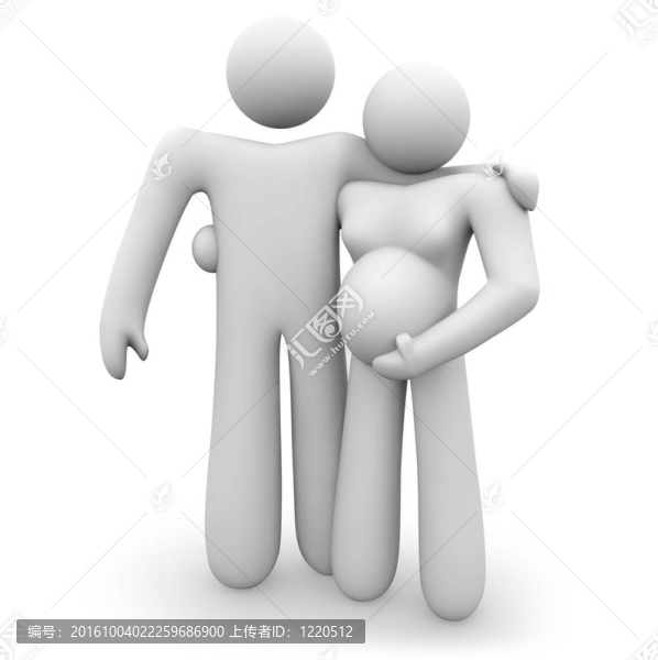 期待情侶擁抱-等待嬰兒