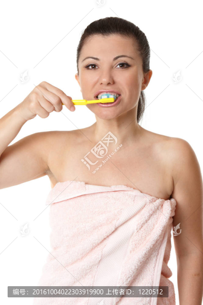 女性刷牙用的牙刷tooshpaste和