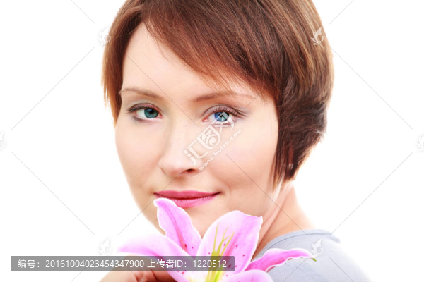 優(yōu)雅的女人與花