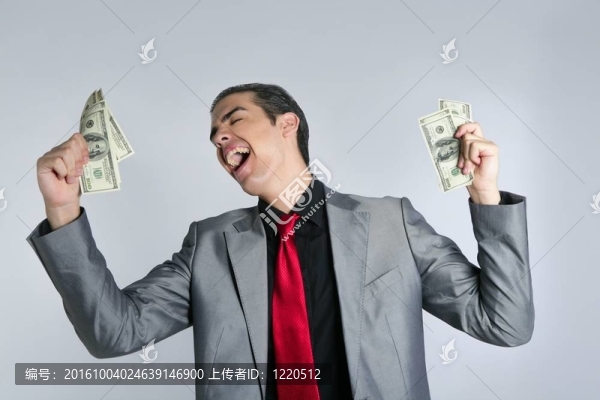 商人用美元鈔票西裝領(lǐng)帶