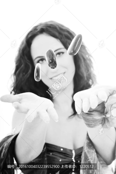 空氣中的女人的音色平衡