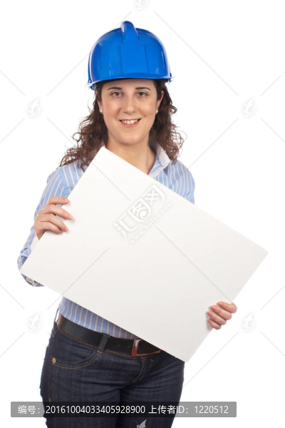 微笑的女建筑師
