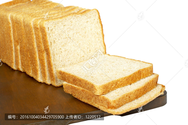 木板上的面包片