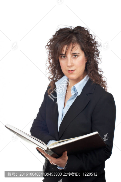 商務(wù)女人與書
