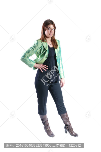 時(shí)尚或休閑的女人孤立