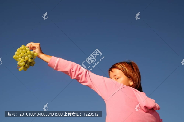 女孩與葡萄戶外