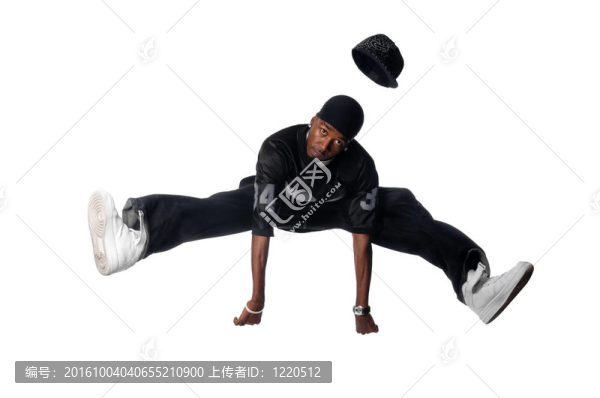 酷的年輕嘻哈男子在白色背景