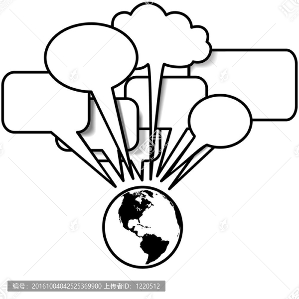 地球西會談言語泡沫分隔開的博客微博