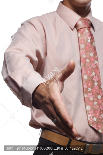 手拉手從年輕的商人