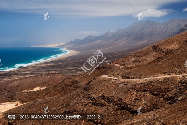 Playa,de,cofete；富埃特文圖拉島。