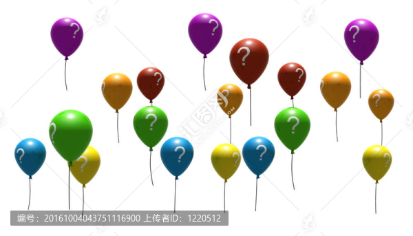 帶有問(wèn)號(hào)符號(hào)的氣球
