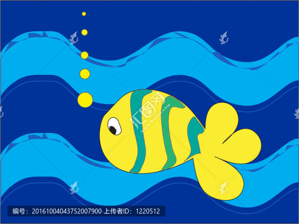 孤獨的魚-明亮的顏色