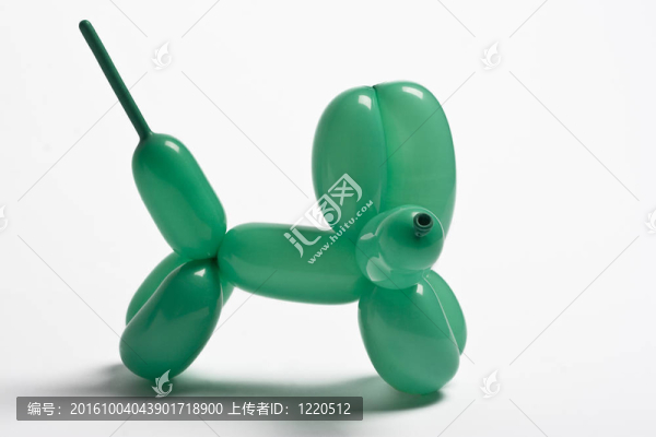 綠色的氣球狗