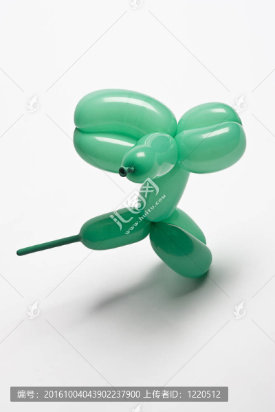 綠色的氣球狗