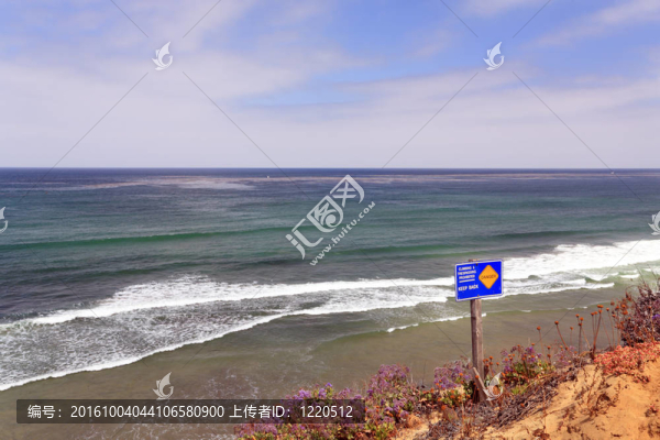 Solana,Cliffs的美麗危險；圣地亞哥；加利福尼亞
