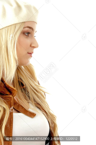 金發(fā)女青年女性的半長觀