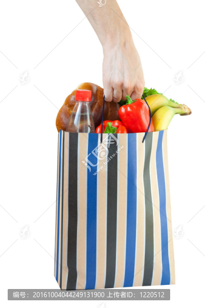 帶食品的購物袋