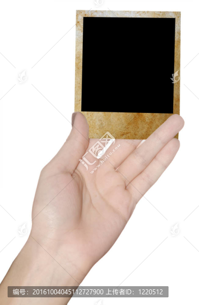 照片在一只手