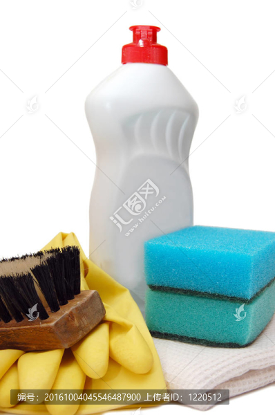 家庭用品清潔隔離白色背景
