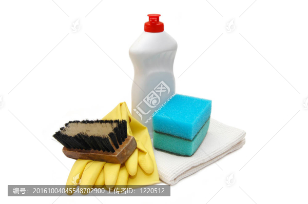家庭用品清潔隔離白色背景