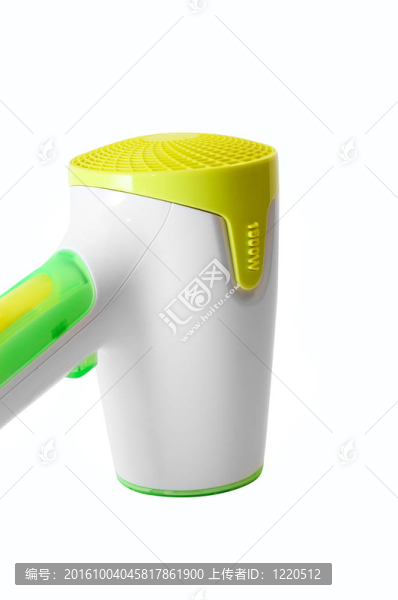 時尚的黃色和綠色的吹風機