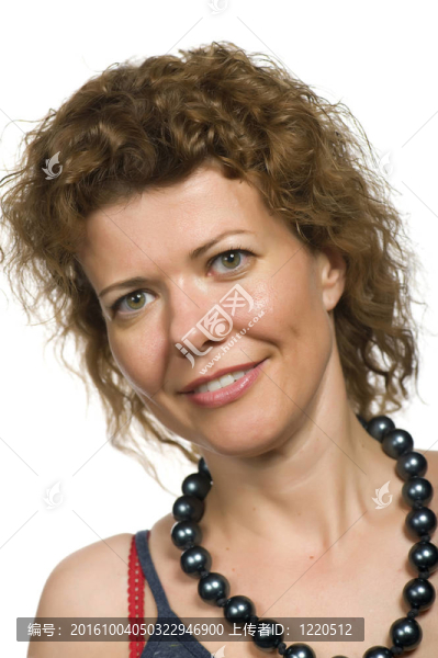 女人在白色的特寫
