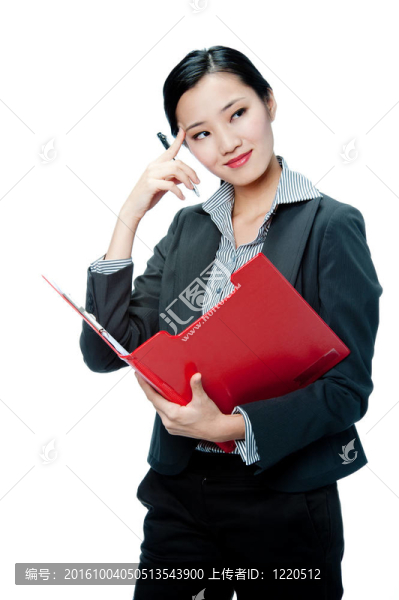 一個有吸引力的女商人剪貼板