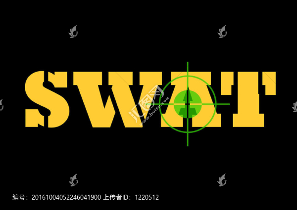 特警標(biāo)志和步槍瞄準(zhǔn)