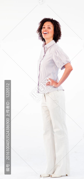 靠近開朗的女商人