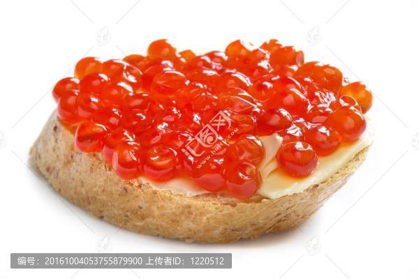 紅魚子醬打開夾層