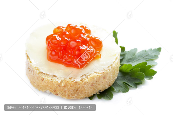 紅魚子醬打開夾層