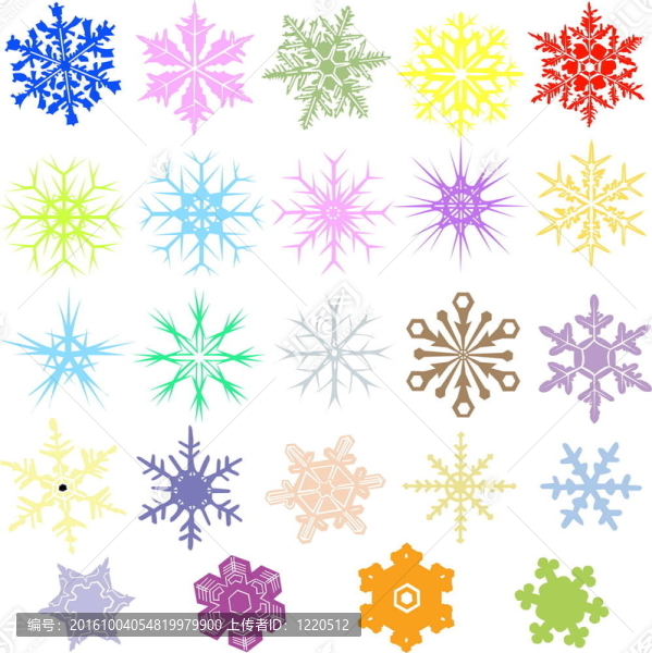 彩色的雪花