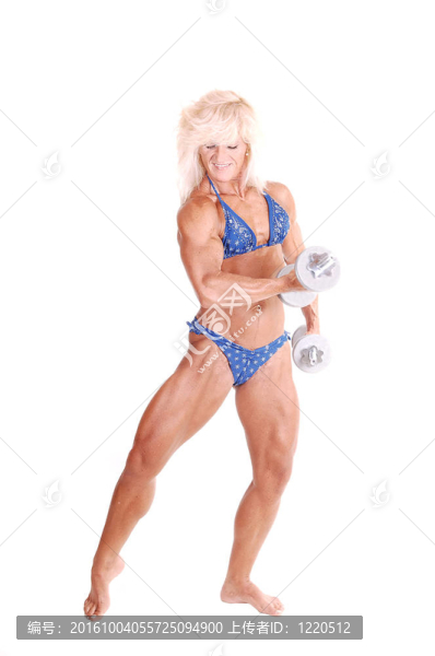 健美的女人。