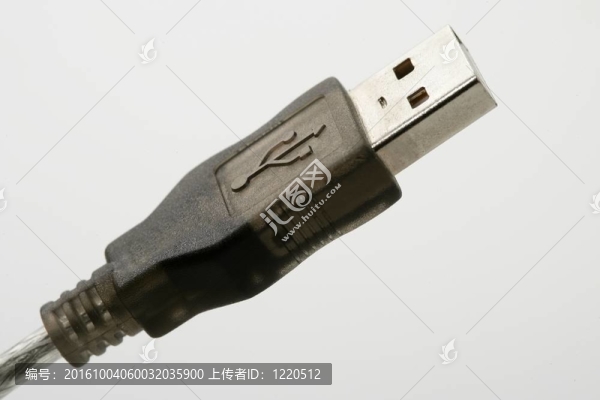 USB連接宏觀特寫白色