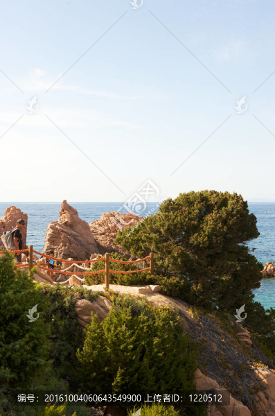 天堂海灘在撒丁島；意大利。歐洲。