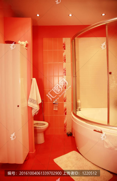 紅色現(xiàn)代浴室-匯圖網(wǎng) www.fosd68.com 紅色現(xiàn)代浴室