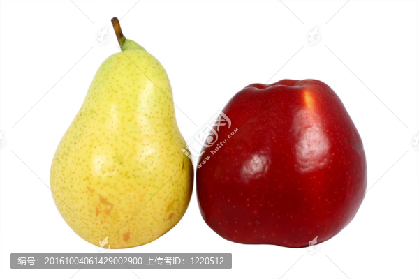 鮮黃梨和紅蘋(píng)果