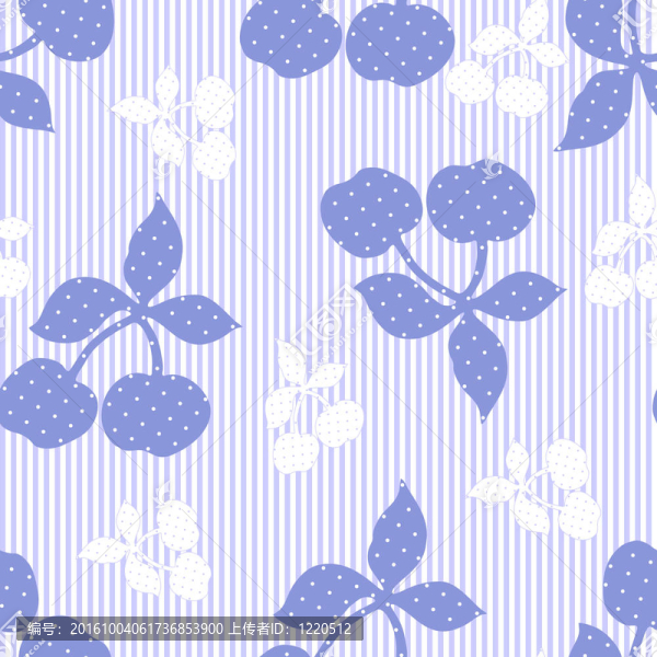 無縫條紋花卉藍色背景