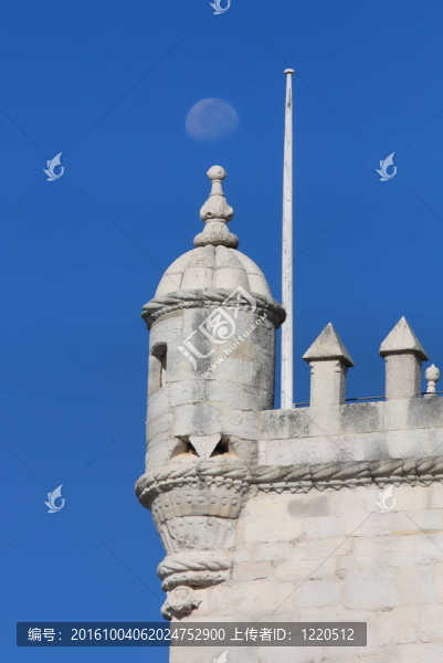 貝倫塔細(xì)節(jié)；lisbon；葡萄牙