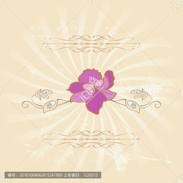 花卉復(fù)古風(fēng)格模板