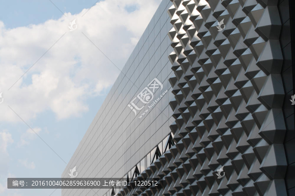 現(xiàn)代辦公建筑。德累斯頓。立面片段。