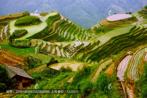 安裝云南梯田；中國(guó)