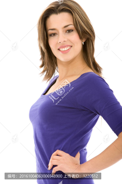 隨便的女人微笑