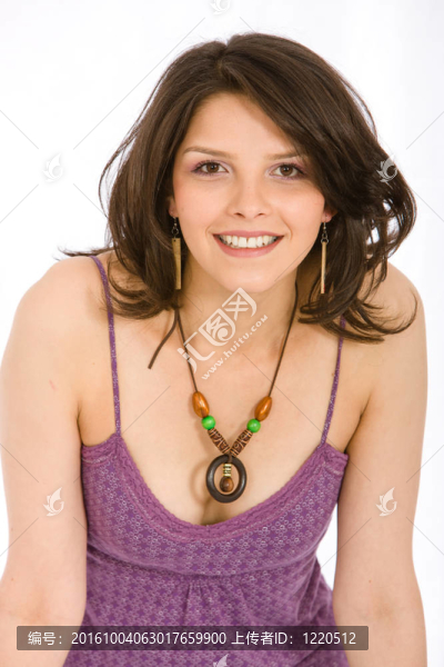 隨便的女人微笑