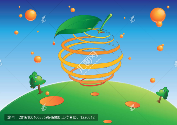 橙色的插圖